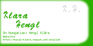 klara hengl business card